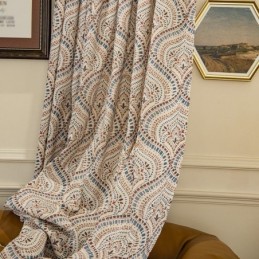 Polycotton Bedruckte Vorhänge Amerikanisches Vintage-Muster Verdunkelung