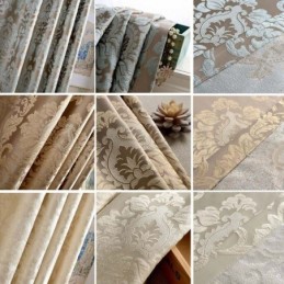 European Max Verdunkelungsvorhang, Maßanfertigung, Vorhang Luxus Damaskus Jacquard Schlafzimmer
