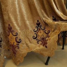 Chenille Verdunkelungsvorhang Maßgefertigter Vorhang Europäische Blumenstickerei Für Wohnzimmer Schlafzimmer