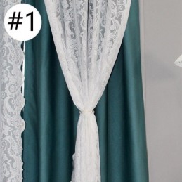 Verdunkelungsvorhang Im Nordischen Stil, Maßgeschneiderter Vorhang, Pflanzen-Jacquard-Stoffgarn, Integriert