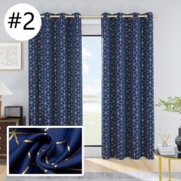 Verdunkelungsvorhang, Maßgefertigter Vorhang, Geometrisch, Bronzierend, Nordischer Stil, Für Wohnzimmer, Schlafzimmer