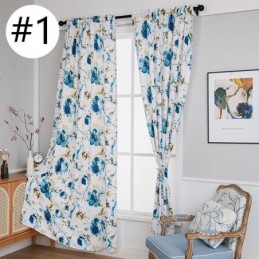 Gedruckte Verdunkelungsvorhänge Im Nordischen Stil Mit Blumenmuster Für Wohnzimmer Und Schlafzimmer