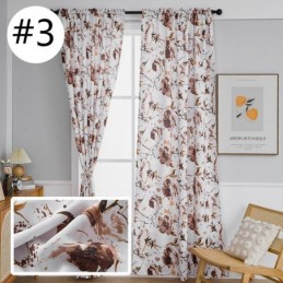 Gedruckte Verdunkelungsvorhänge Im Nordischen Stil Mit Blumenmuster Für Wohnzimmer Und Schlafzimmer