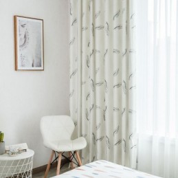 Verdunkelungsvorhänge Nordic Feather Printed Für Wohnzimmer Schlafzimmer