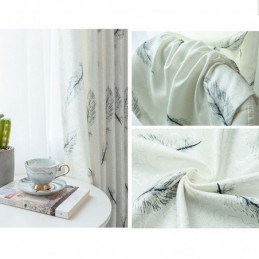 Verdunkelungsvorhänge Nordic Feather Printed Für Wohnzimmer Schlafzimmer