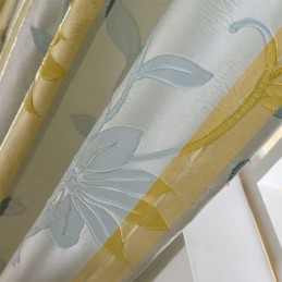 Nordische Verdunkelungsvorhänge, Floraler Jacquard-Vorhang, Maßgefertigter Vorhang Für Wohnzimmer Und Schlafzimmer