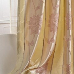 Nordische Verdunkelungsvorhänge, Floraler Jacquard-Vorhang, Maßgefertigter Vorhang Für Wohnzimmer Und Schlafzimmer