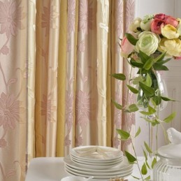 Nordische Verdunkelungsvorhänge, Floraler Jacquard-Vorhang, Maßgefertigter Vorhang Für Wohnzimmer Und Schlafzimmer