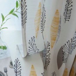 Umweltschutz-Verdunkelungsvorhang, Maßgefertigter Vorhang, Amerikanischer Stil, Blattdruck, Raumverdunkelung, Schlafzimmer