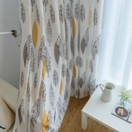 Umweltschutz-Verdunkelungsvorhang, Maßgefertigter Vorhang, Amerikanischer Stil, Blattdruck, Raumverdunkelung, Schlafzimmer