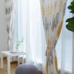 Umweltschutz-Verdunkelungsvorhang, Maßgefertigter Vorhang, Amerikanischer Stil, Blattdruck, Raumverdunkelung, Schlafzimmer
