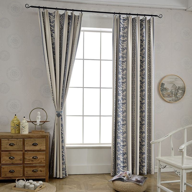 Nordic Blackout Vorhänge Jacquard Für Wohnzimmer Schlafzimmer
