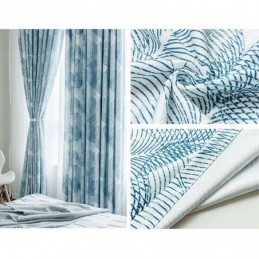Nordischer Verdunkelungsvorhang Nach Maß, Bedruckte Blätter Für Wohnzimmer Und Schlafzimmer