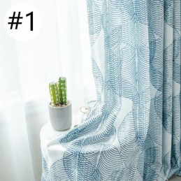 Nordischer Verdunkelungsvorhang Nach Maß, Bedruckte Blätter Für Wohnzimmer Und Schlafzimmer