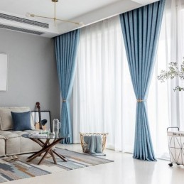 Nordischer Verdunkelungsvorhang, Maßgefertigt, Für Wohnzimmer Und Schlafzimmer, Bedruckte Blätter
