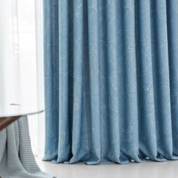 Nordischer Verdunkelungsvorhang, Maßgefertigt, Für Wohnzimmer Und Schlafzimmer, Bedruckte Blätter