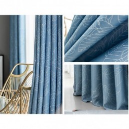 Nordischer Verdunkelungsvorhang, Maßgefertigt, Für Wohnzimmer Und Schlafzimmer, Bedruckte Blätter