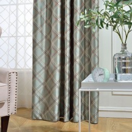 Nordischer Verdunkelungsvorhang Nach Maß, Vorhang Rhombus Jacquard Für Wohnzimmer Schlafzimmer