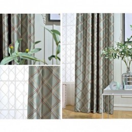 Nordischer Verdunkelungsvorhang Nach Maß, Vorhang Rhombus Jacquard Für Wohnzimmer Schlafzimmer