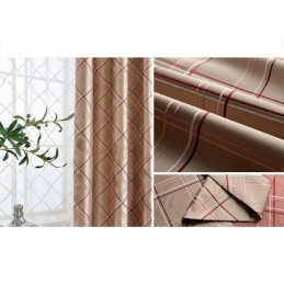 Nordischer Verdunkelungsvorhang Nach Maß, Vorhang Rhombus Jacquard Für Wohnzimmer Schlafzimmer