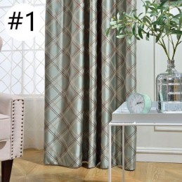 Nordischer Verdunkelungsvorhang Nach Maß, Vorhang Rhombus Jacquard Für Wohnzimmer Schlafzimmer