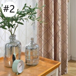 Nordischer Verdunkelungsvorhang Nach Maß, Vorhang Rhombus Jacquard Für Wohnzimmer Schlafzimmer