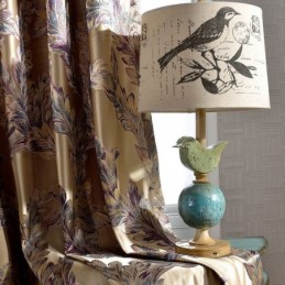 Nordischer Verdunkelungsvorhang Nach Maß, Vorhang Mit Federn, Jacquard, Für Wohnzimmer Und Schlafzimmer
