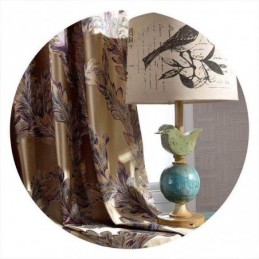 Nordischer Verdunkelungsvorhang Nach Maß, Vorhang Mit Federn, Jacquard, Für Wohnzimmer Und Schlafzimmer