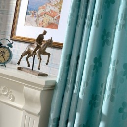 Verdunkelungsvorhang Nach Maß, Vorhang Nordic Flower Jacquard Für Wohnzimmer Schlafzimmer