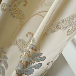 Verdunkelungsvorhänge Im Europäischen Stil, Jacquard-Vorhang Mit Blumenmuster, Maßanfertigung Für Wohnzimmer Und Schlafzimmer
