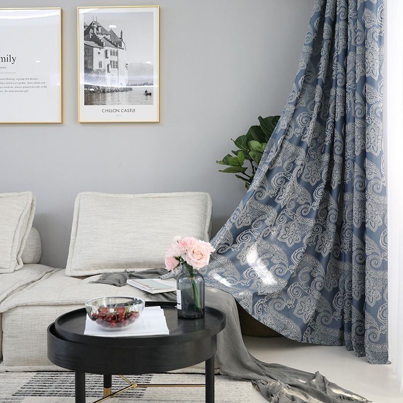 Europäischer Verdunkelungsvorhang Nach Maß Jacquard-Vorhang Für Wohnzimmer Und Schlafzimmer