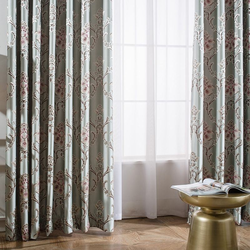 Europäische Blackout Vorhänge Jacquard Gemustert Für Wohnzimmer Schlafzimmer