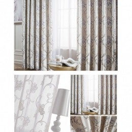 Europäische Blackout Vorhänge Jacquard Gemustert Für Wohnzimmer Schlafzimmer