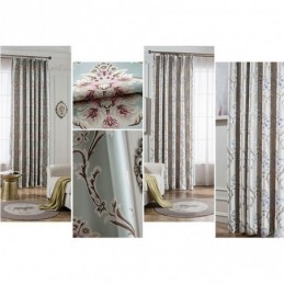 Europäische Blackout Vorhänge Jacquard Gemustert Für Wohnzimmer Schlafzimmer