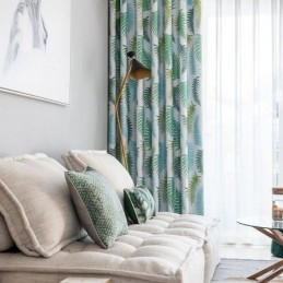Nordic Blackout Vorhänge Farn Blatt Gedruckt Für Wohnzimmer