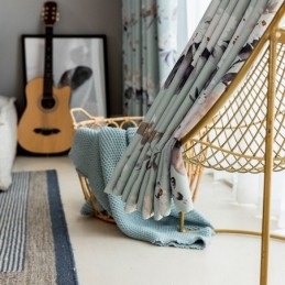 Nordic Blackout Vorhänge Gedruckt Floral Fenster Für Wohnzimmer