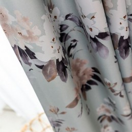 Nordic Blackout Vorhänge Gedruckt Floral Fenster Für Wohnzimmer