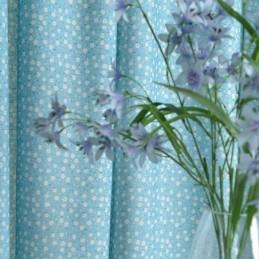 Verdunkelungsvorhang Aus Baumwolle, Maßgefertigt, Nordischer Blumendruck, Für Wohnzimmer Und Schlafzimmer