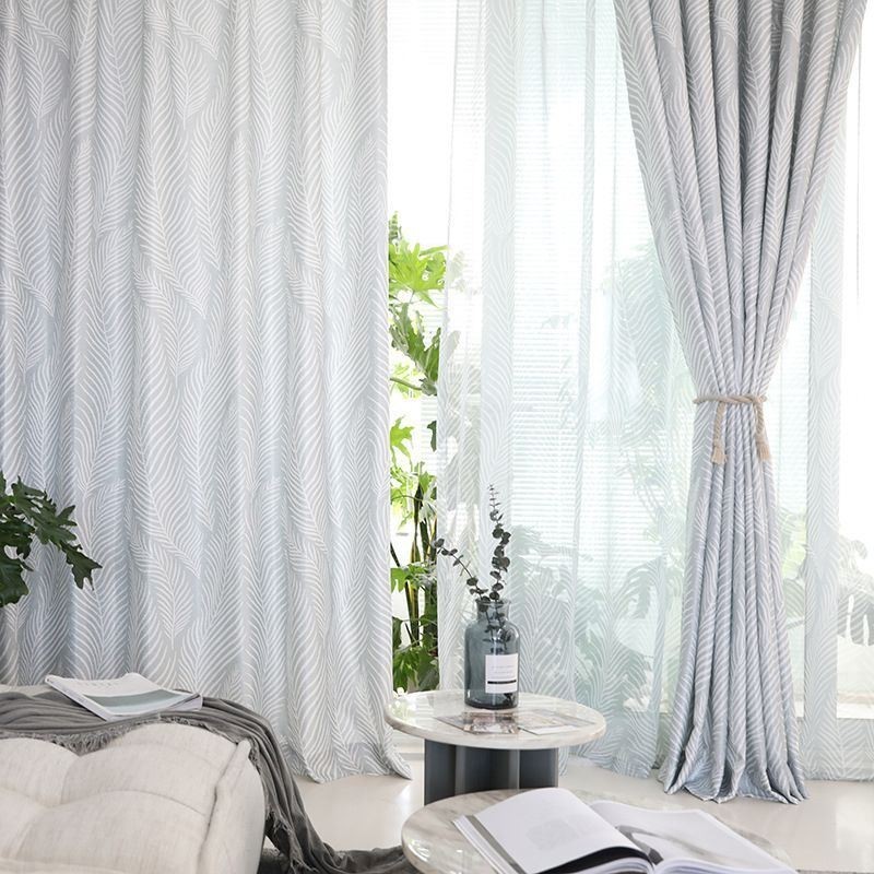 Blätter Bedruckter Verdunkelungsvorhang Nach Maß Vorhang Nordisch Für Wohnzimmer Schlafzimmer