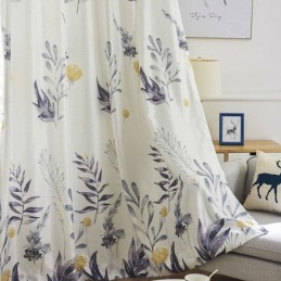 Nordischer Verdunkelungsvorhang Nach Maß, Bedruckte Blätter Für Wohnzimmer Und Schlafzimmer