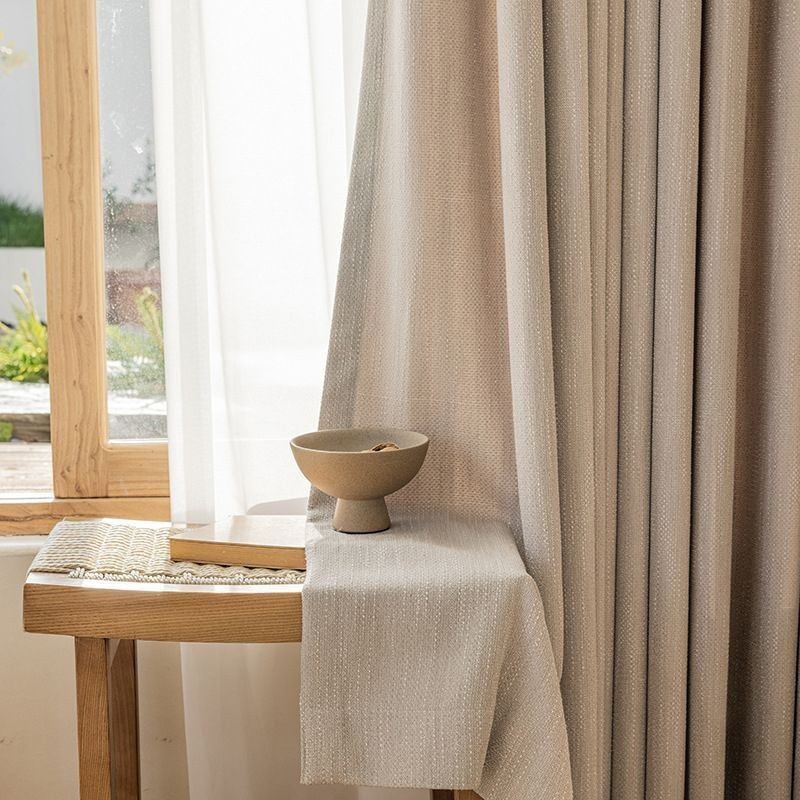 Moderne Verdunkelungsvorhänge, Einfarbig, Jacquard Für Wohnzimmer