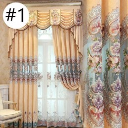 Luxus Chenille Vorhang Maßgefertigt Vorhang Floral Bestickte Vorhänge Für Wohnzimmer Schlafzimmer