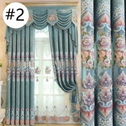 Luxus Chenille Vorhang Maßgefertigt Vorhang Floral Bestickte Vorhänge Für Wohnzimmer Schlafzimmer