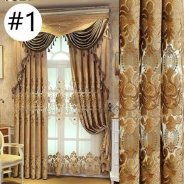 Bestickter Verdunkelungsvorhang Nach Maß, Europäischer Stil, Fenstervorhänge Für Wohnzimmer