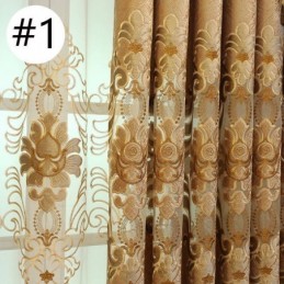 Bestickter Verdunkelungsvorhang Nach Maß, Europäischer Stil, Fenstervorhänge Für Wohnzimmer