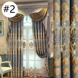 Bestickter Verdunkelungsvorhang Nach Maß, Europäischer Stil, Fenstervorhänge Für Wohnzimmer