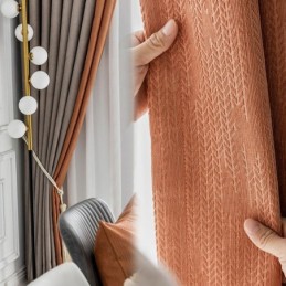 Moderner Nähvorhang, Maßgefertigter Vorhang Chenille Blackout Für Wohnzimmer Schlafzimmer