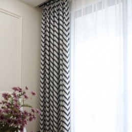 Luxus Jacquard Vorhänge Gewellt Gestreift Blackout Für Wohnzimmer