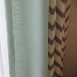 Luxus Jacquard Vorhänge Gewellt Gestreift Blackout Für Wohnzimmer