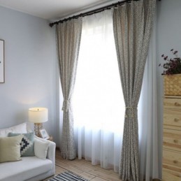 Luxus Jacquard Vorhänge Geometrische Blackout Für Wohnzimmer